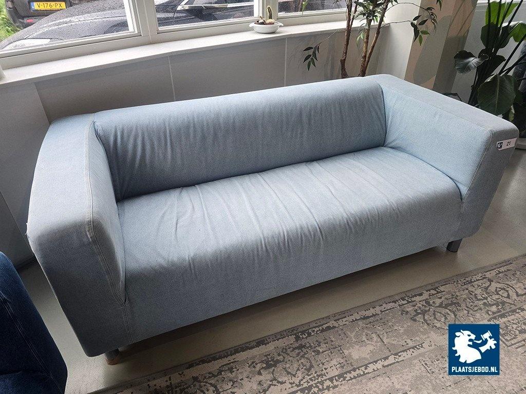 1 x Ikea bank met denim bekleding – foto 2 – kavel bij Plaats Je Bod, Weesp