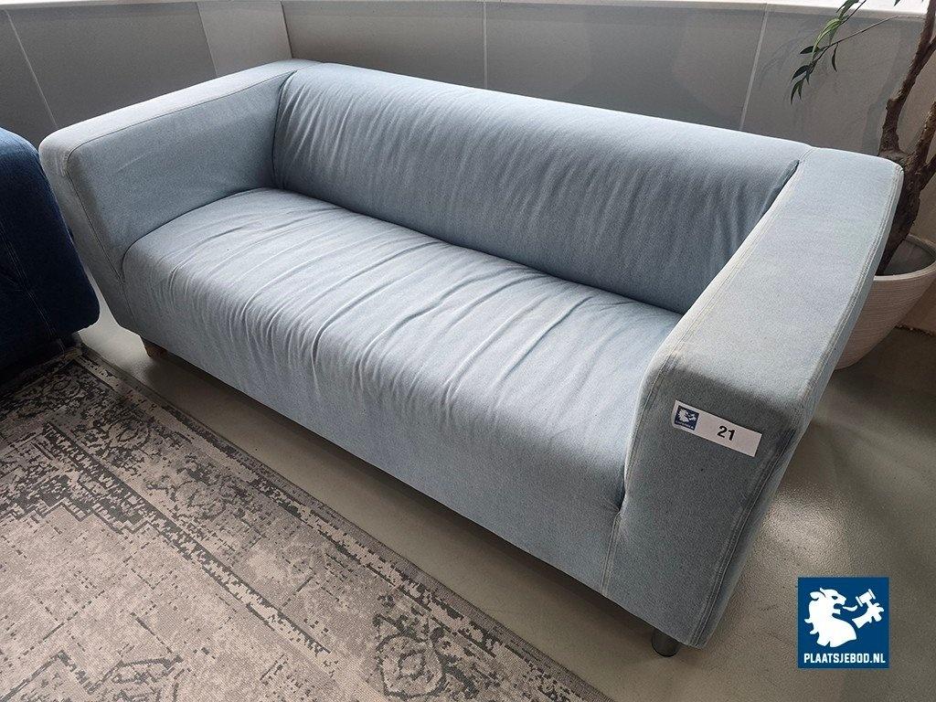 1 x Ikea bank met denim bekleding – foto 3 – kavel bij Plaats Je Bod, Weesp