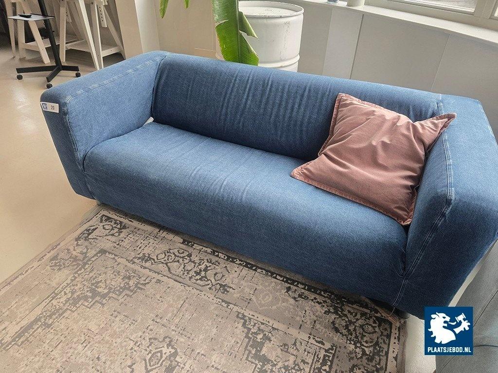 1 x Ikea bank met denim bekleding – foto 3 – kavel bij Plaats Je Bod, Weesp