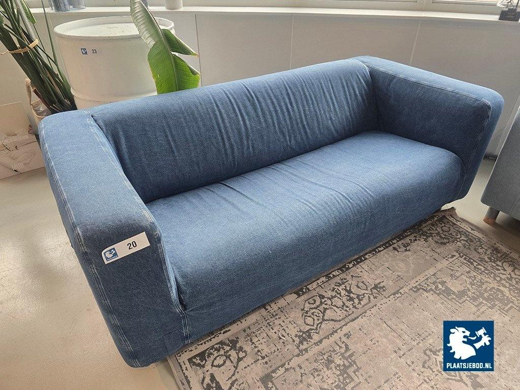 1 x Ikea bank met denim bekleding – kavel bij Plaats Je Bod, Weesp